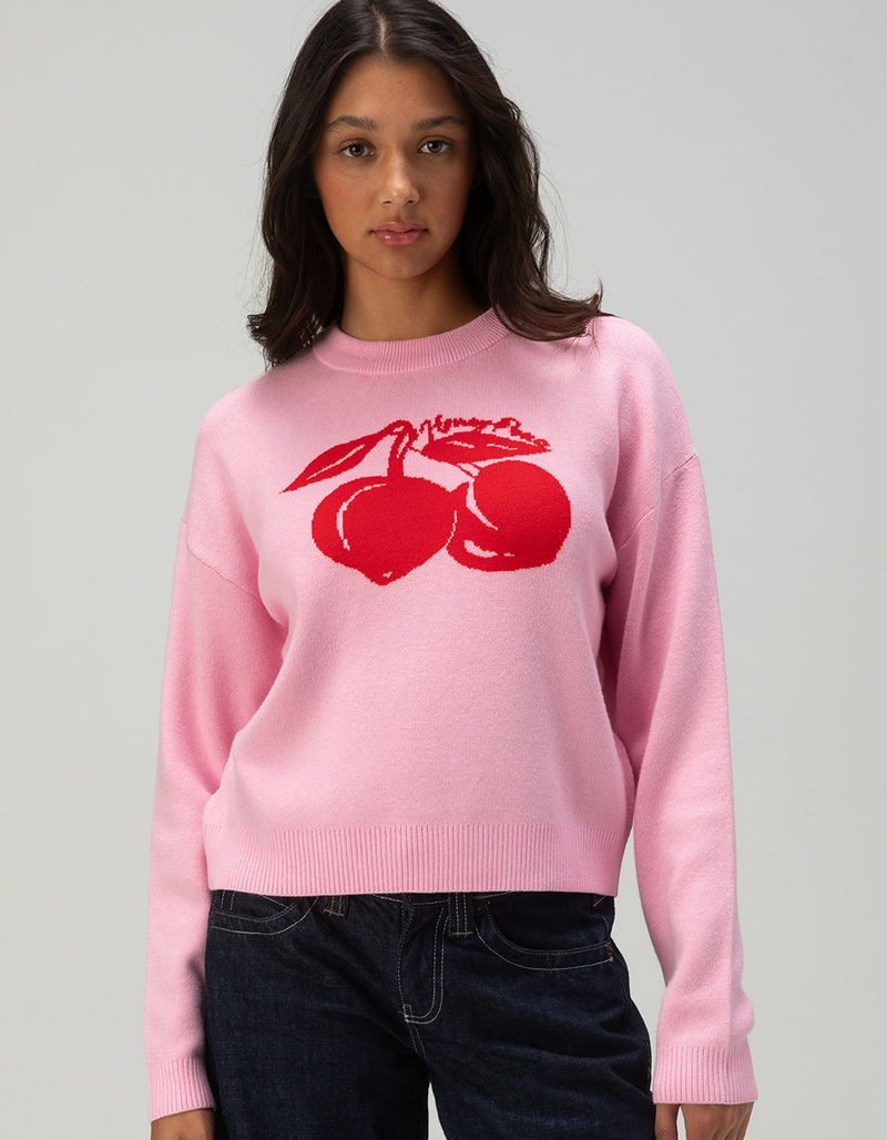 NOISY MAY Cera Cherry Womens Crewneck Sweater image number 1