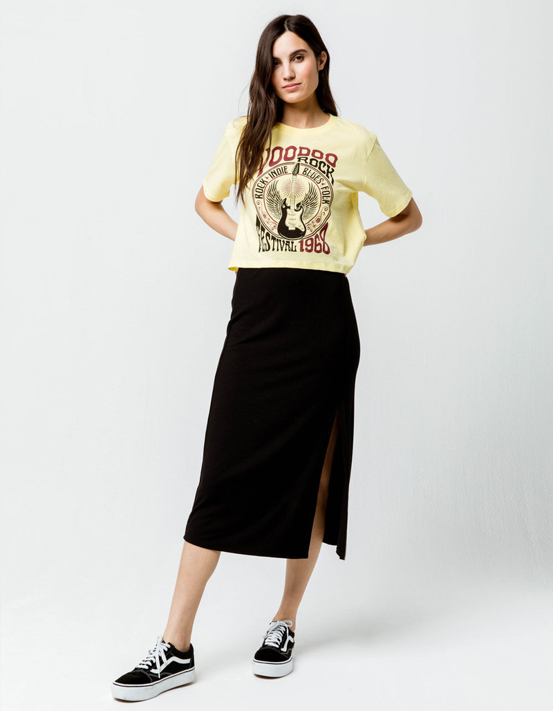 FULL TILT Ribbed Midi Skirt image number 0