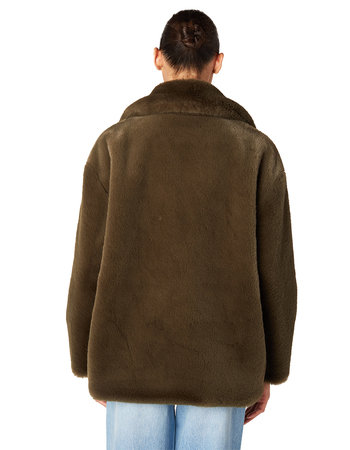 BLANK NYC Double Matcha Faux Fur Womens Jacket Alternative Image