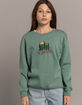 FULL TILT Oregon Girls Embroidered Crewneck Sweatshirt image number 2