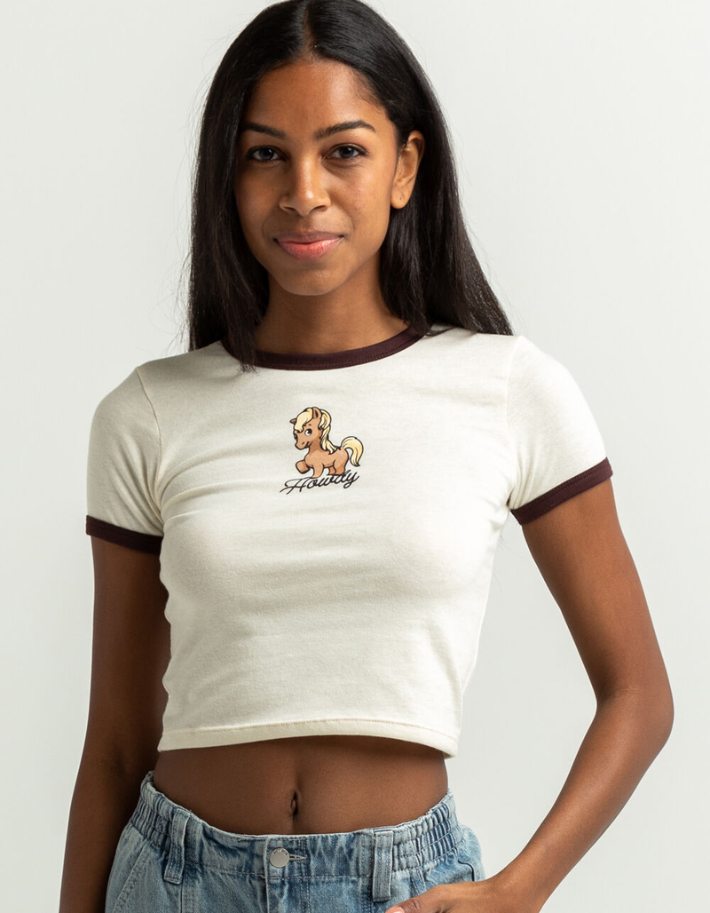FULL TILT Howdy Womens Baby Tee image number 0