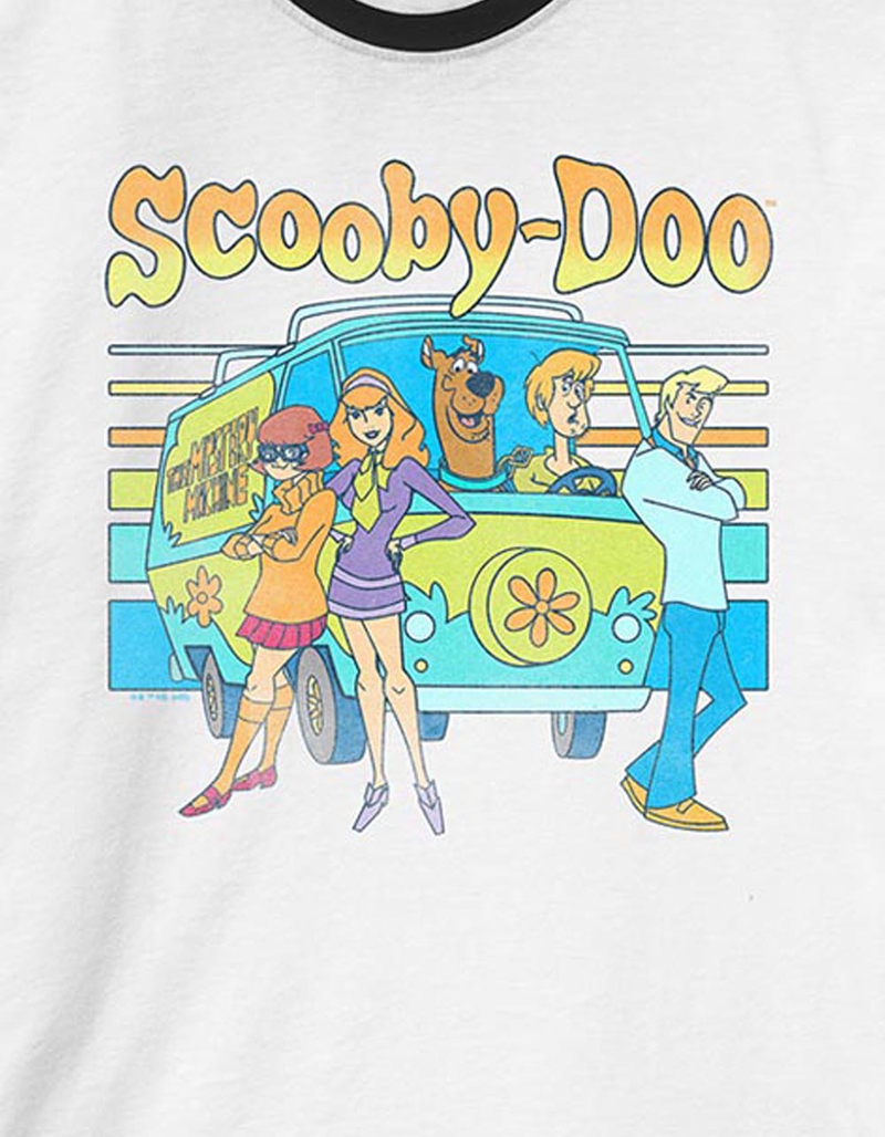SCOOBY DOO Retro Stripes Van Unisex Ringer Tee image number 1
