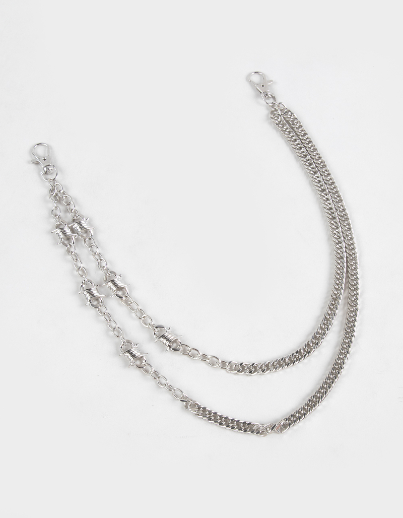 RSQ Slim Barbed Wire Wallet Chain image number 1
