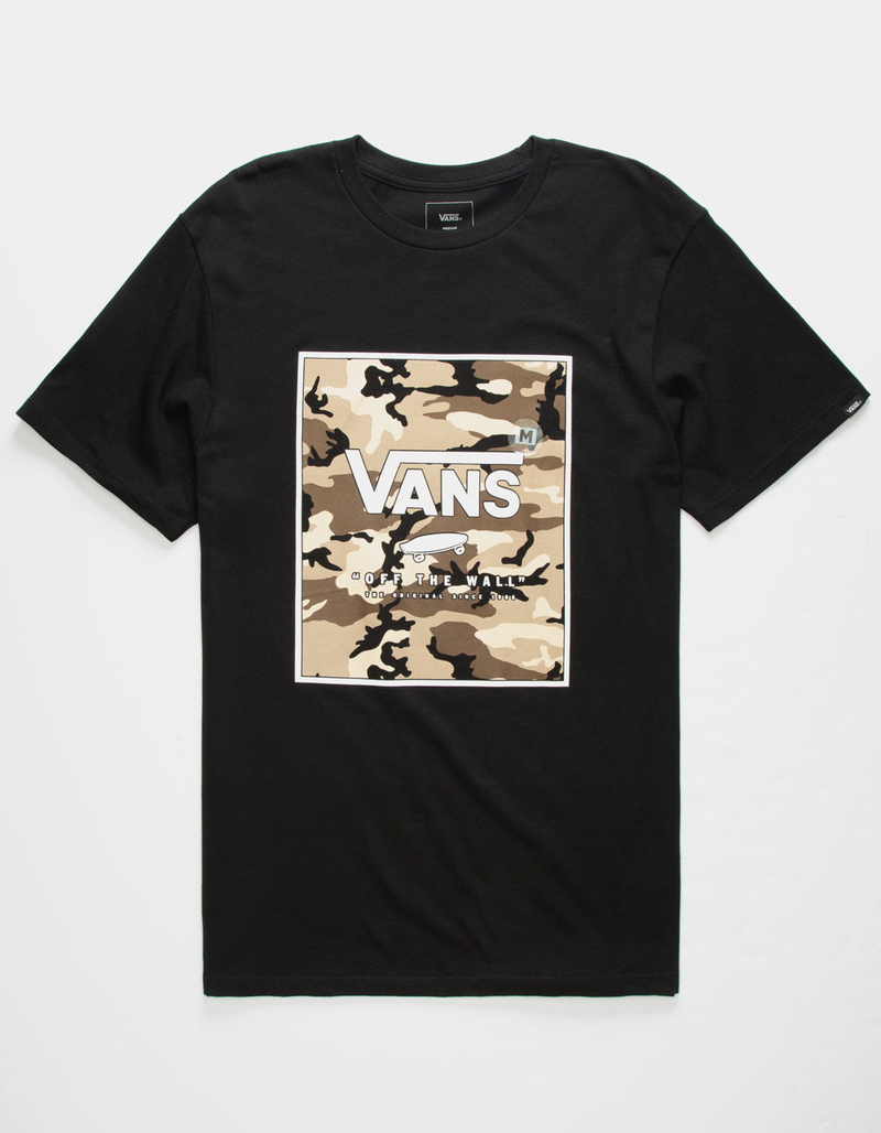 VANS Desert Camo Print Box Mens T-Shirt image number 0