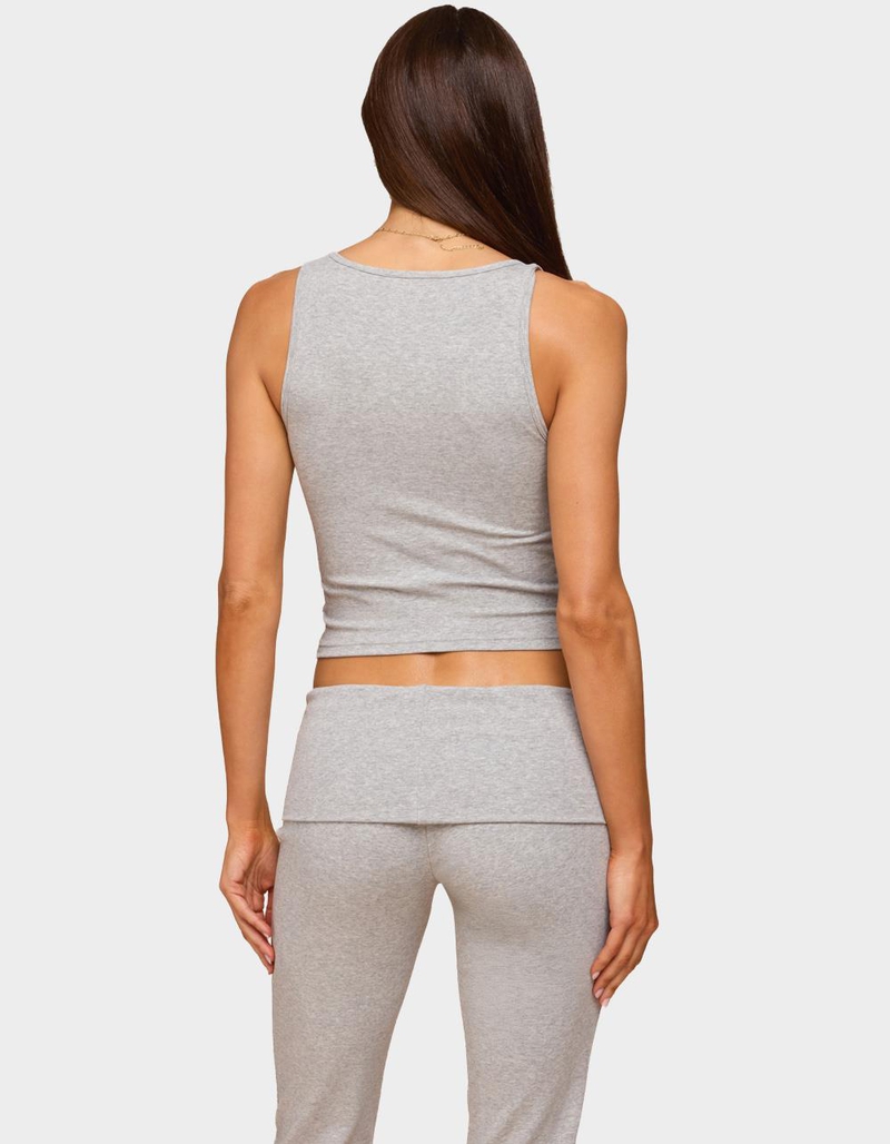 EDIKTED Linda Ribbed Scoop Neck Tank Top image number 2