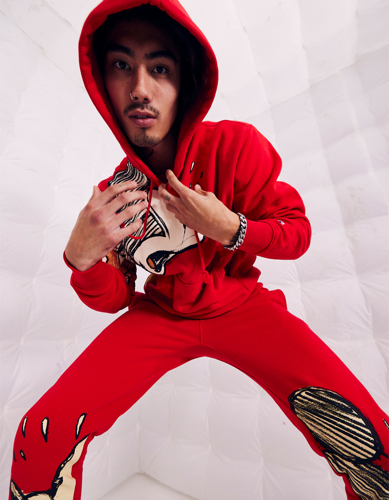 CHAMPION x Disney Mickey Mouse Doodle Mens Hoodie image number 2