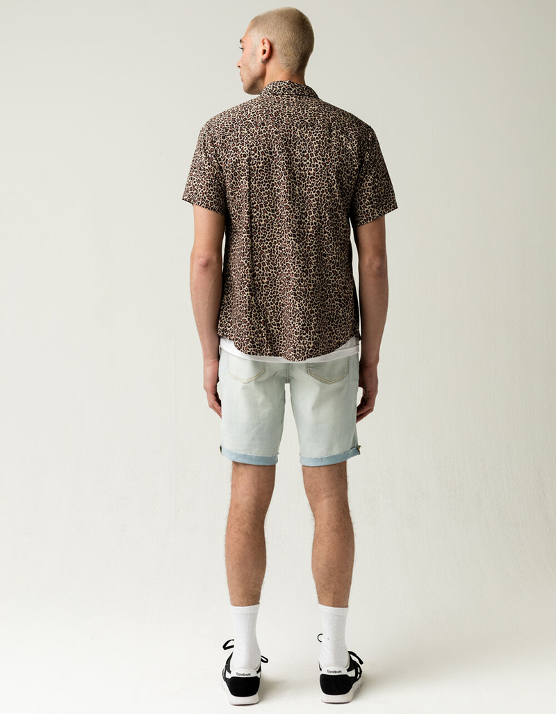 RSQ Destructed Cuffed Mens Denim Shorts image number 3