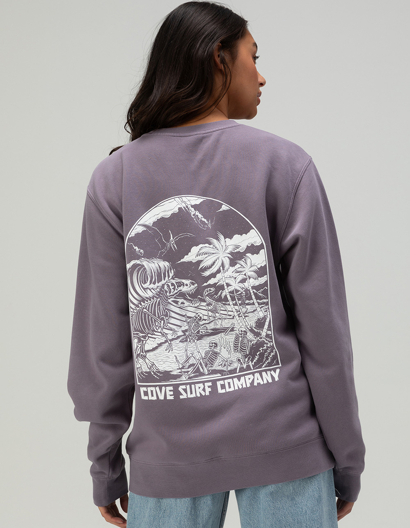 COVE SURF CO. Dinosaur Womens Crewneck Sweatshirt image number 0