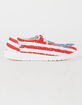HEY DUDE Wendy Patriotic Star Spangled Womens Slip On Shoes image number 2