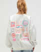 MALIBU SKYYE Stamps Womens Crewneck Sweatshirt MALIBU SKYYE Stamps Womens Crewneck Sweatshirt