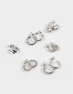 FULL TILT 6 Pack Mixed Huggie Earring Set image number 1