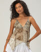 WEST OF MELROSE Animal Stud Womens Babydoll Top image number 1