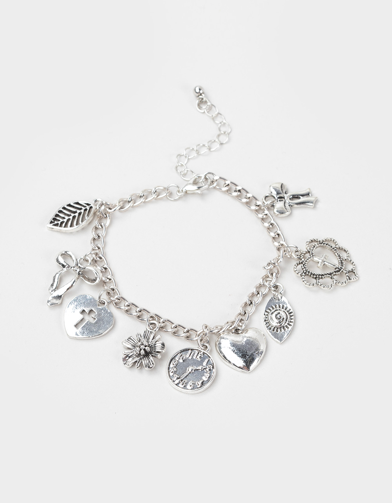 FULL TILT Cross/Heart Multi Charm Bracelet image number 0