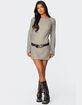EDIKTED Boat Neck Crochet Mini Dress image number 3
