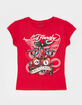 ED HARDY x MGK Cherries Rhinestone Womens Cap Sleeve Tee image number 5