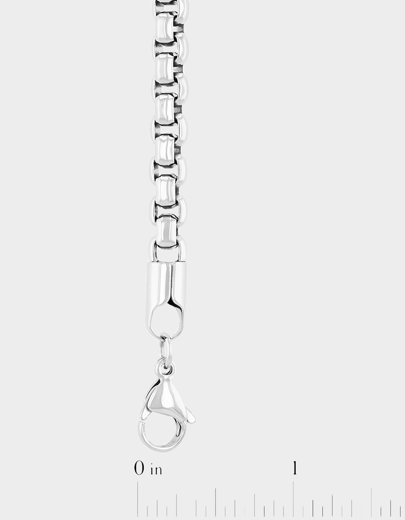 STEEL NATION Stainless Steel Rounded Box Link Bracelet image number 3