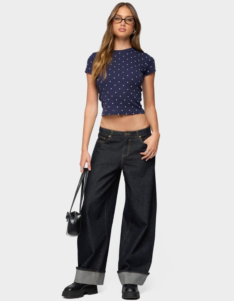EDIKTED Lorenzo Polka Dot Tee image number 4