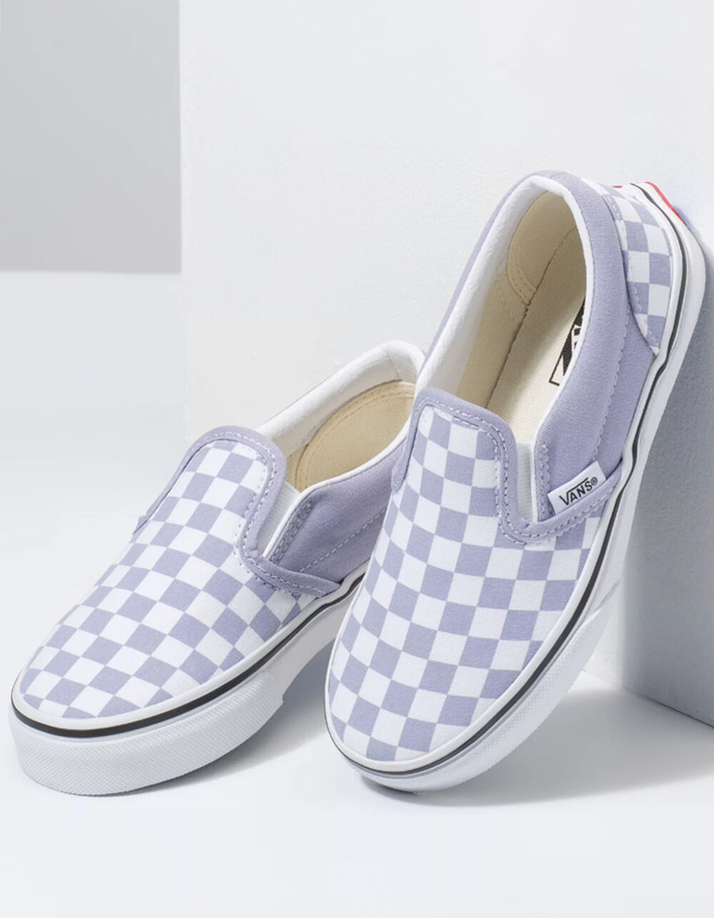 VANS Checkerboard Girls Classic Slip-on Shoes image number 3