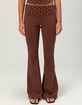 FULL TILT Polka Dot Womens Fold Over Flare Pants image number 2