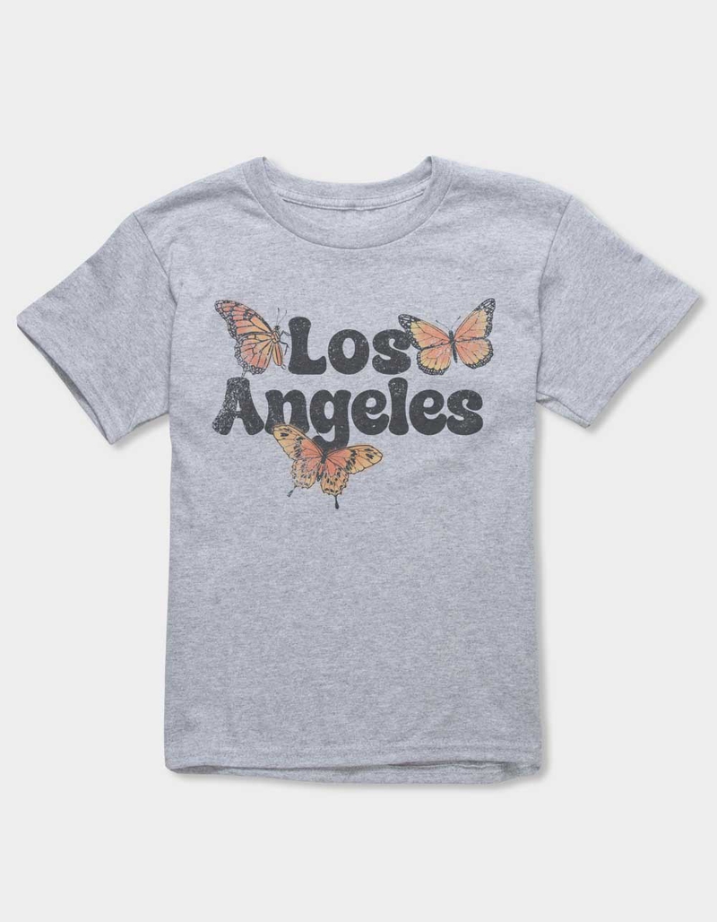 LOS ANGELES Butterflies Distressed Unisex Kids Tee image number 0
