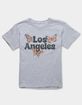 LOS ANGELES Butterflies Distressed Unisex Kids Tee image number 1