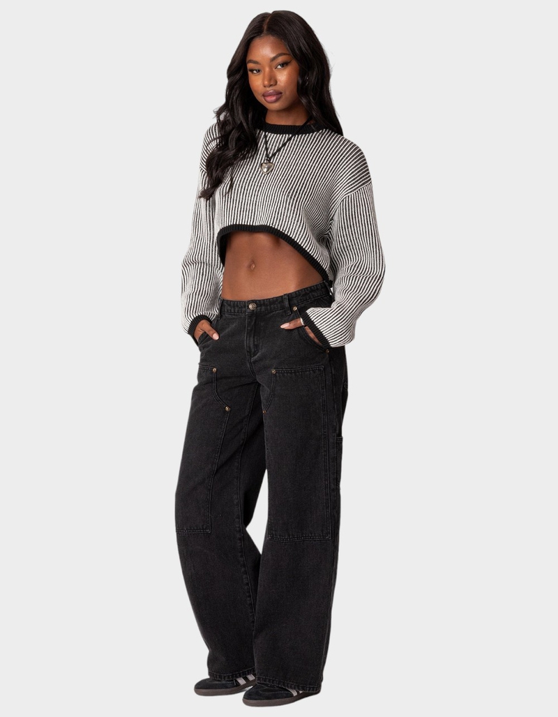 EDIKTED Ayla Low Rise Carpenter Jeans image number 4