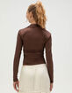 WEST OF MELROSE Womens Ruched Butter Soft Long Sleeve Top image number 4