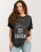 PEANUTS Charlie Brown Smile Womens Tee image number 1