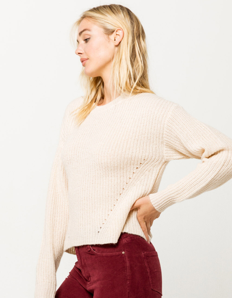 IVY & MAIN Basic Cream Womens Sweater image number 2