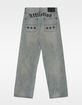 AFFLICTION Black Night Mens Wide Leg Jeans image number 2