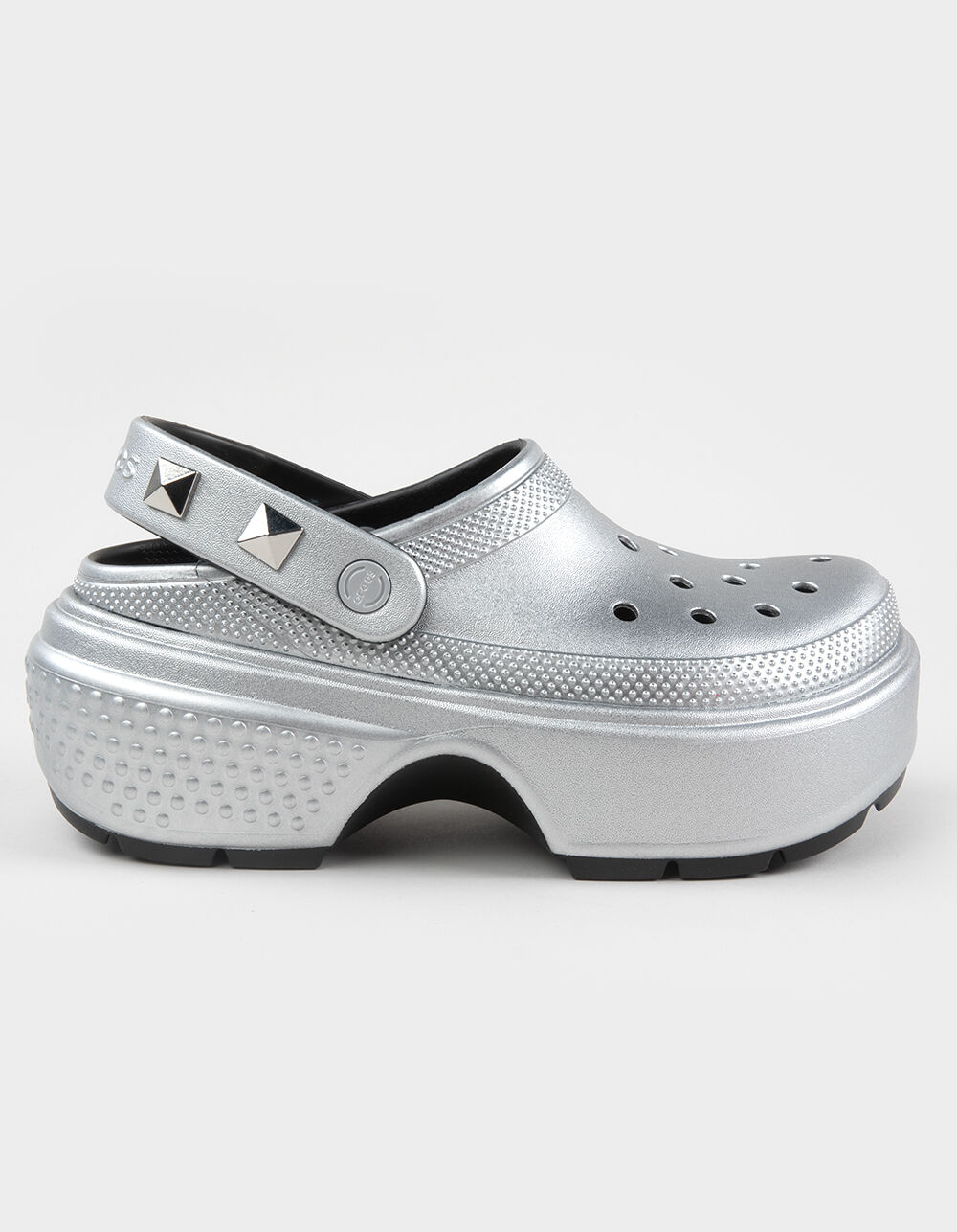 CROCS Stomp Metallic Womens Clogs - SILVER | Tillys