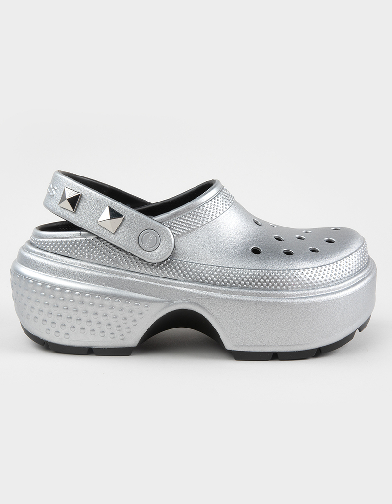 CROCS Stomp Metallic Womens Clogs image number 0