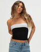 FULL TILT Womens Polka Dot Reversible Tube Top image number 1