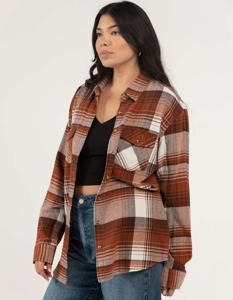 RSQ Womens Plaid Oversized Flannel image number 3