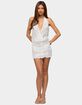 EDIKTED Evara Backless Crochet Mini Dress image number 1