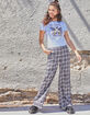RSQ Womens Wide Leg Plaid Pants image number 1