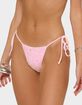 EDIKTED Naomey Sequin String Bikini Bottoms image number 2