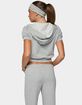 EDIKTED Rachel Short Sleeve Hooded Top image number 3
