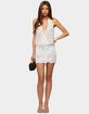 EDIKTED Evara Backless Crochet Mini Dress image number 5