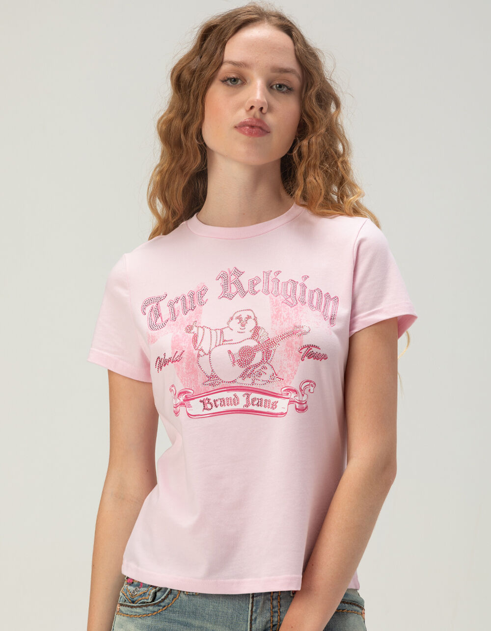 メンズ True Religion ポロシャツ ピンク シャツ