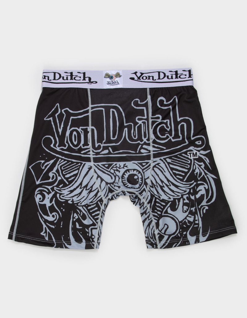 VON DUTCH Black Motor Mens Boxer Briefs image number 1