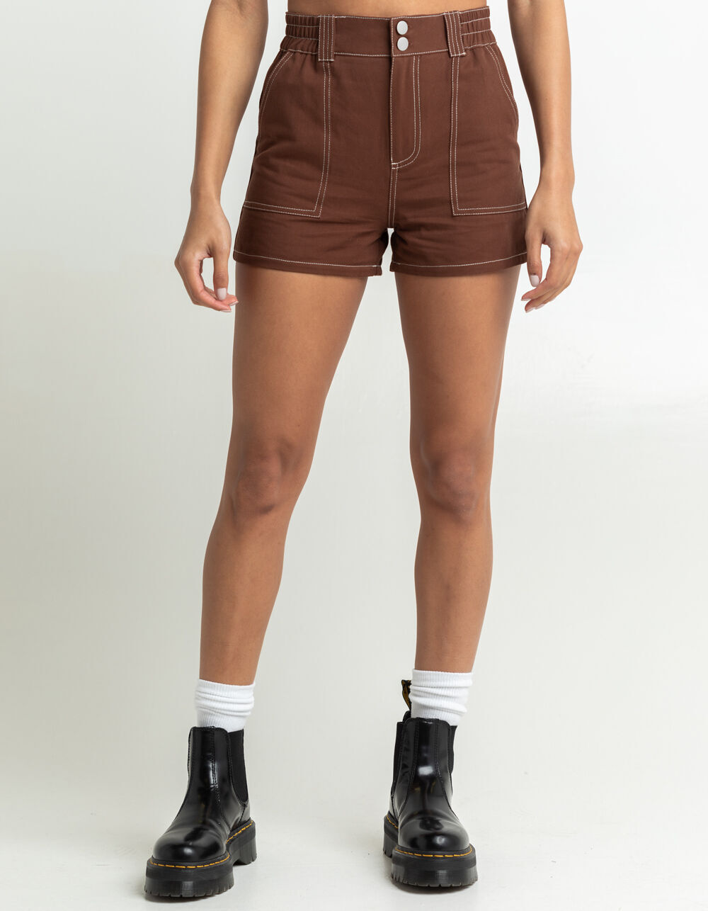 FULL TILT Womens Utility Shorts - BROWN 
