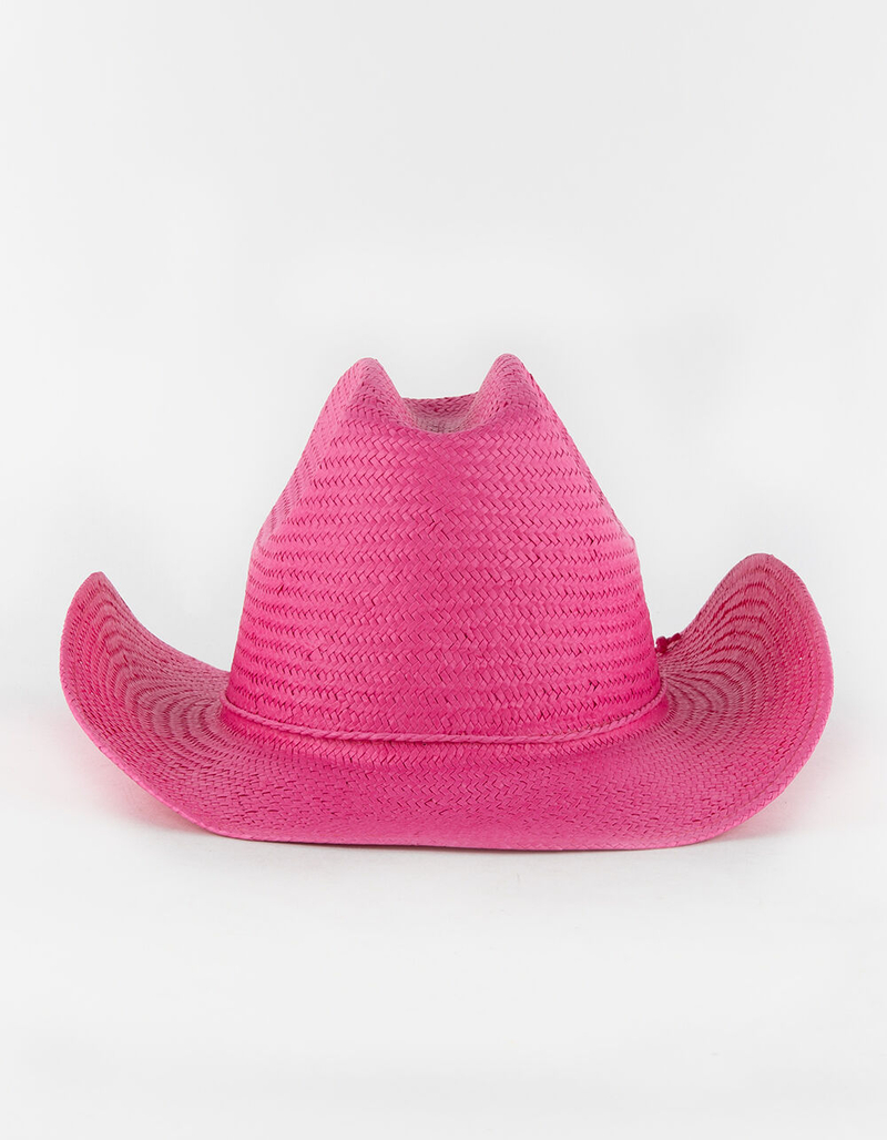 Pink Straw Womens Cowboy Hat image number 4