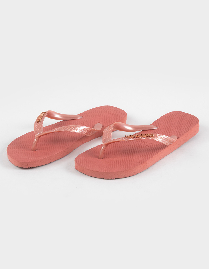 HAVAIANAS Top Logo Metallic Womens Flip Flops image number 2