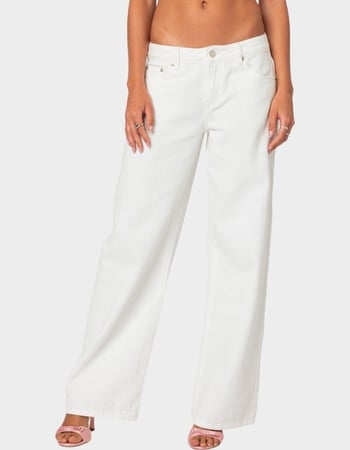 EDIKTED Bow Pocket Relaxed Jeans Primary Image