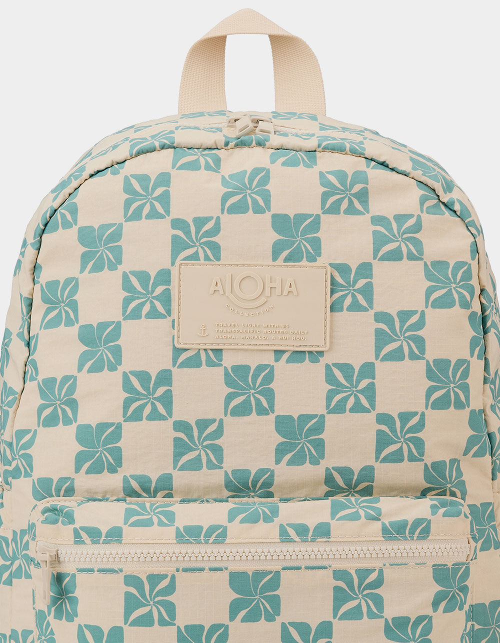 ALOHA Collection Pua Check Travel Light Backpack - TURQ COMBO