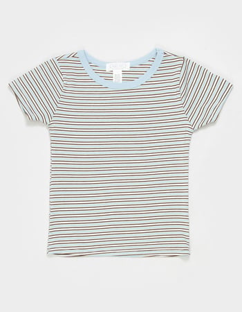 FULL TILT Essentials Girls Stripe Ringer Tee Primary Image