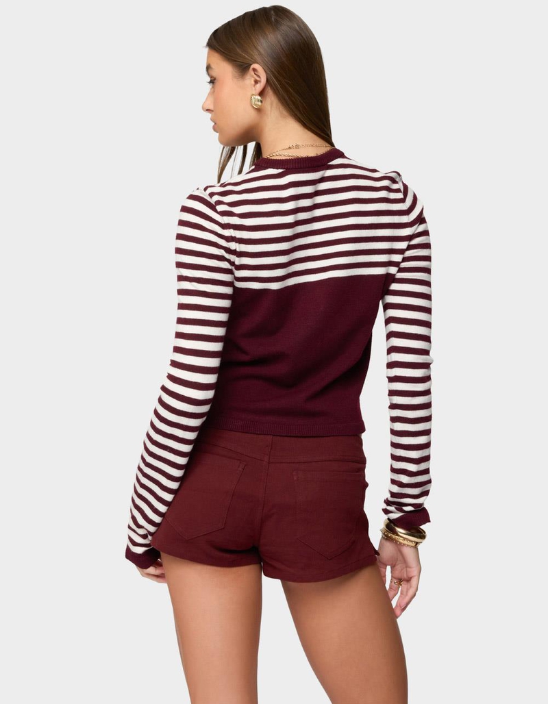 EDIKTED Goni Stripey Knit Cardigan image number 2