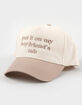 Put It On My Boyfriend's Tab Womens Snapback Hat image number 1