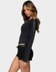 EDIKTED Zaina Hook & Eye Boat Neck Top image number 2